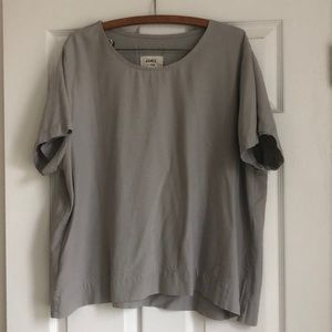 Jamie + the Jones raw silk basic staple tee XL
